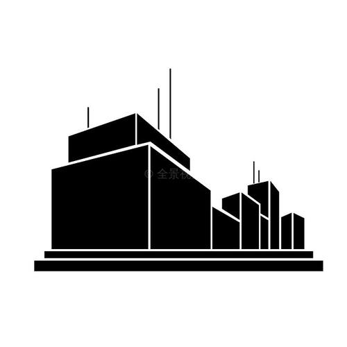 辦公室,建筑,現代,工廠,房地產,剪影,象征
